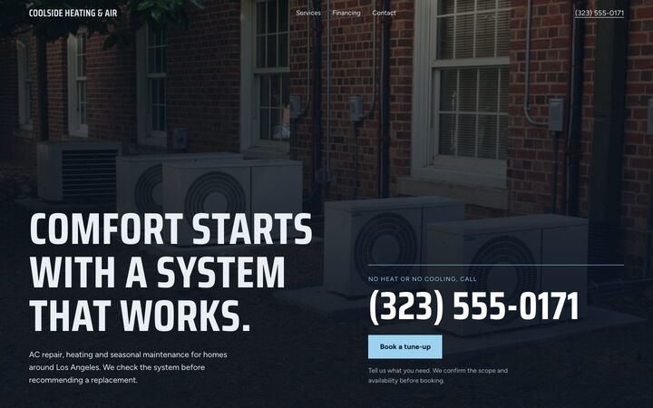 Night Shift, a heating and air conditioning website