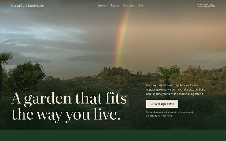 Grove, a landscaping website