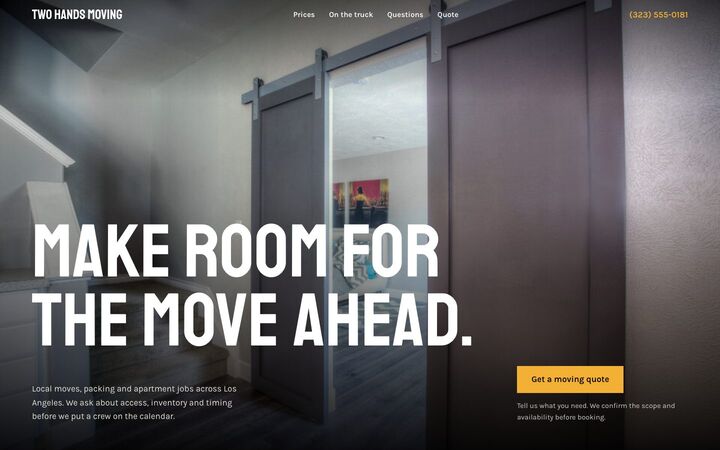 The Truck, a moving services website