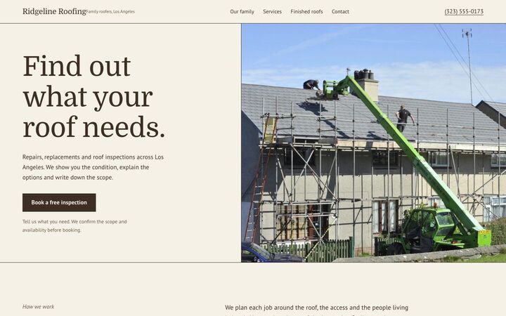 Craftsman, a roofing website