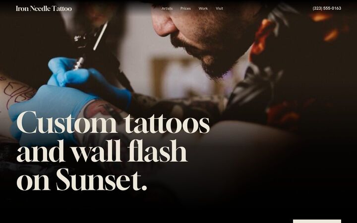 Blackout, a tattoo studio website