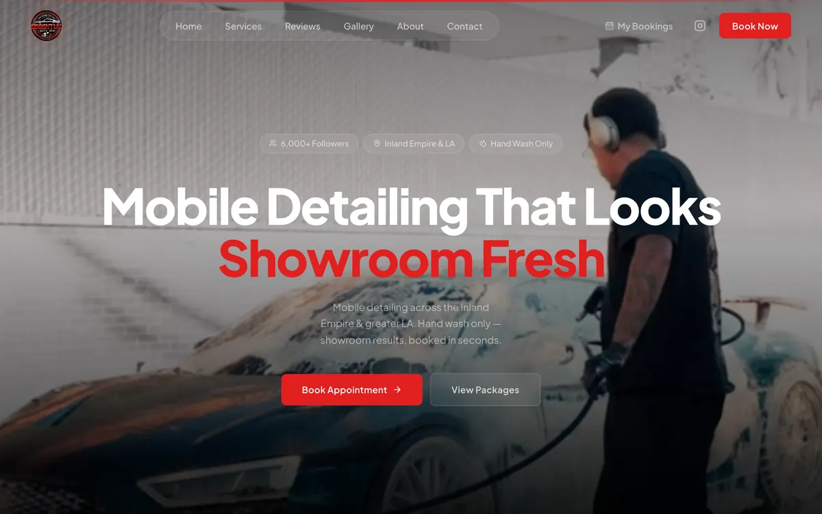 Essential Auto Spa website