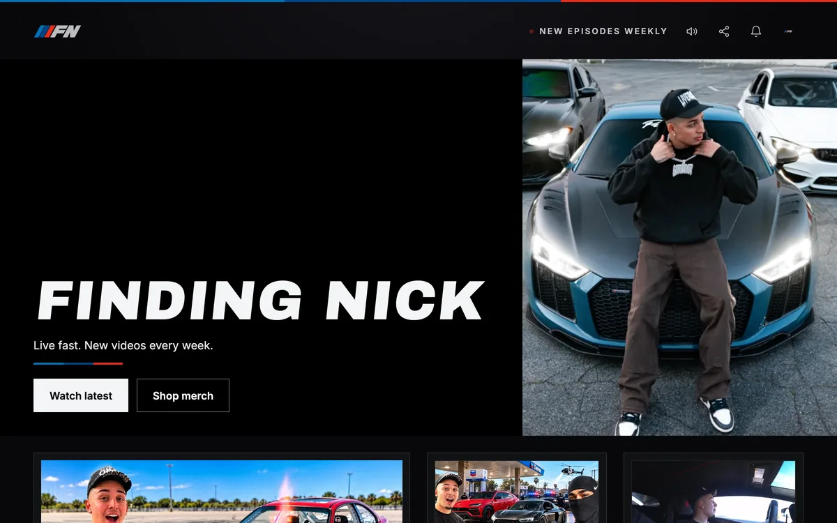 Finding Nick website