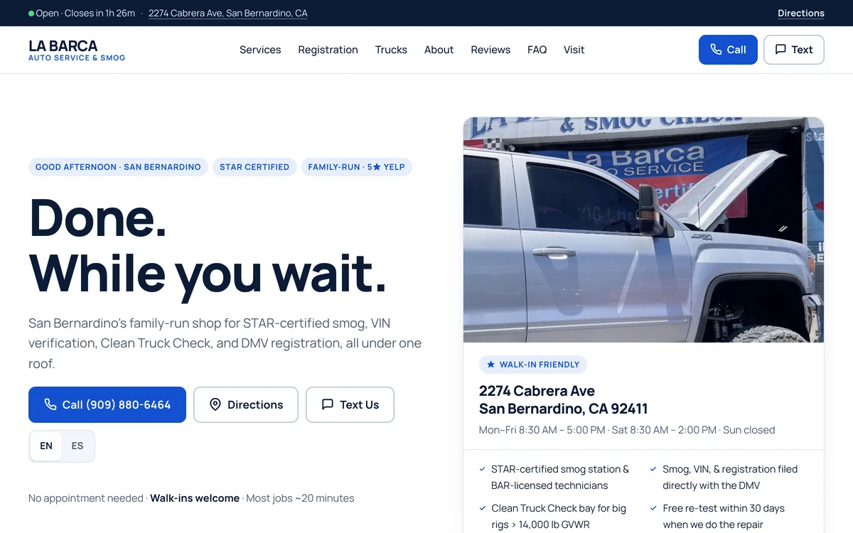La Barca Auto website